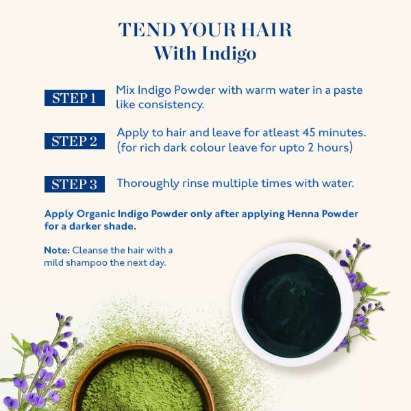 Kama Ayurveda Organic Indigo Powder Pure HerbalHair Color & Nourishing Care 100g