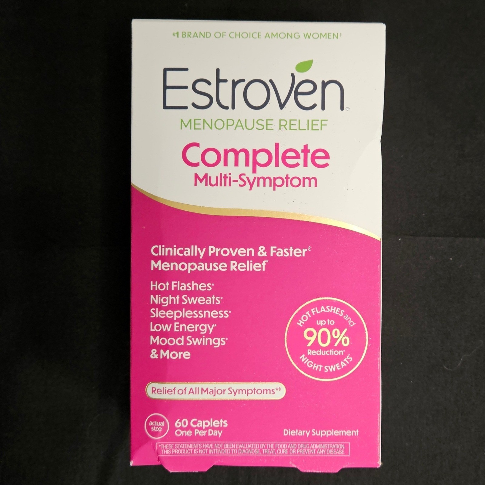 Estroven® Complete Multi-Symptom Menopause Relief 60 Caplets Exp 8/27 NIB