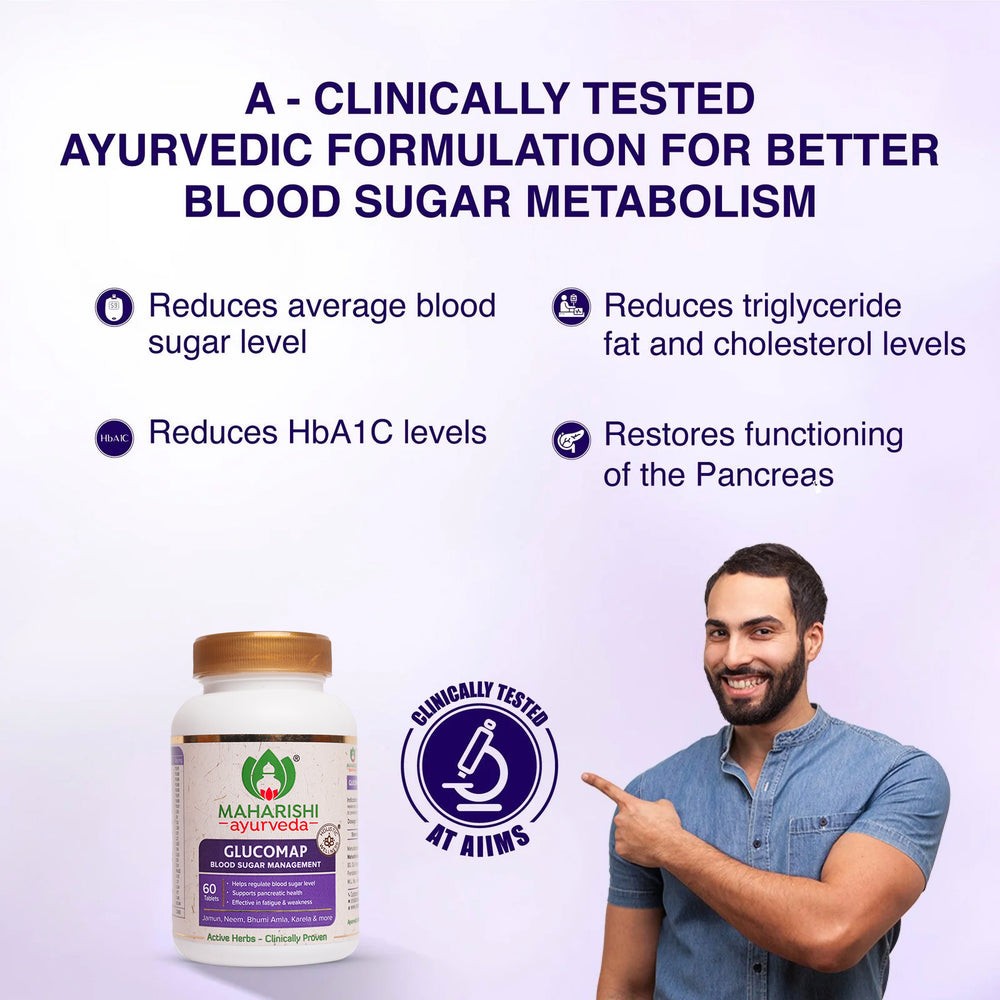 Maharishi Ayurveda Glucomap Tablets | Blood Sugar Management Support | 60 Tabs