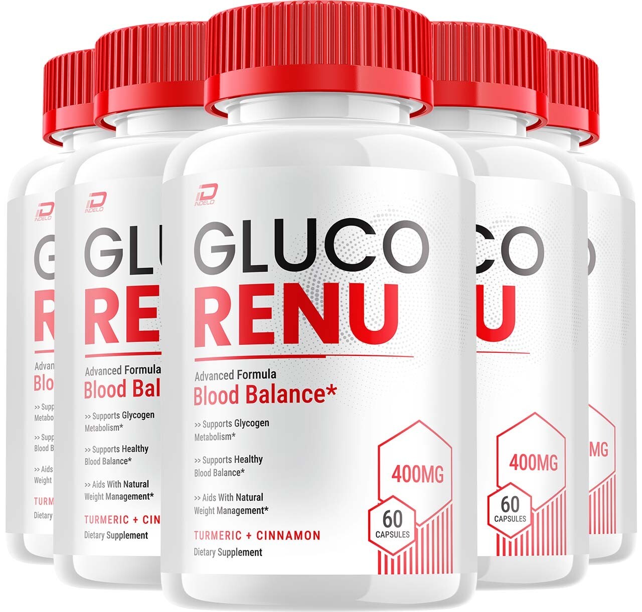 ( 5 Pack) Gluco Renu Capsules – GlucoRenu Pills Advanced Supplement, All Natural