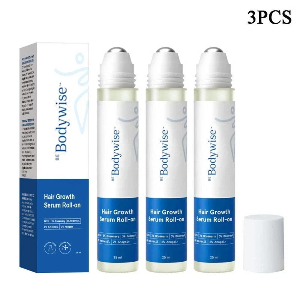 3PCS Be Bodywise Advanced Hair Density Roll-On Serum 25 Ml Free Shipping!