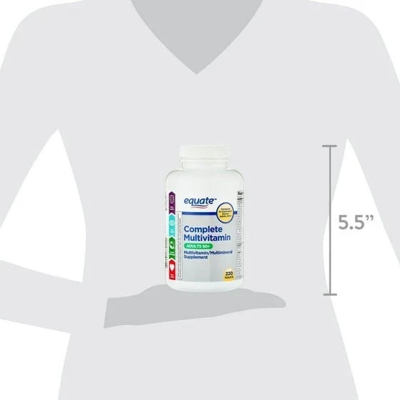 Equate Complete Multivitamin Tablets for Adults Aged 50+ 220 Count