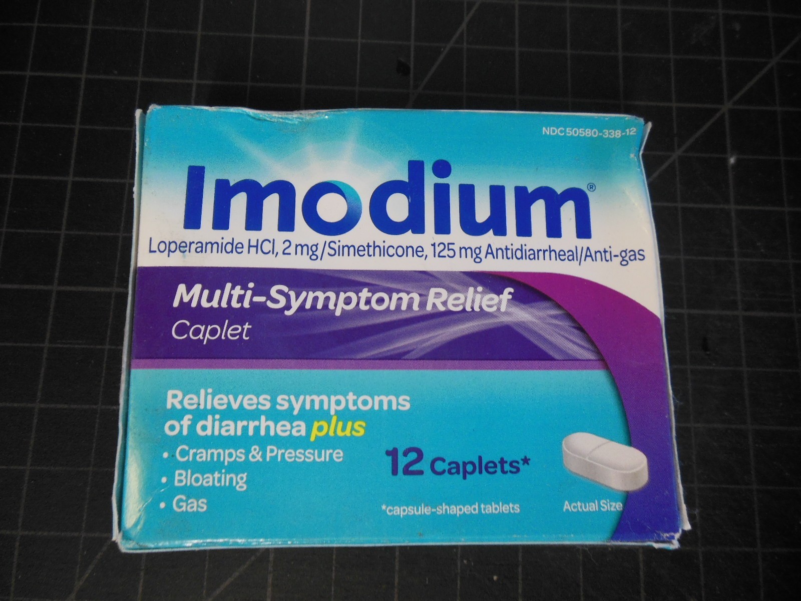 Imodium Multi Symptom Caplets Anti Diarrheal Gas Relief 12ct ex april 2027