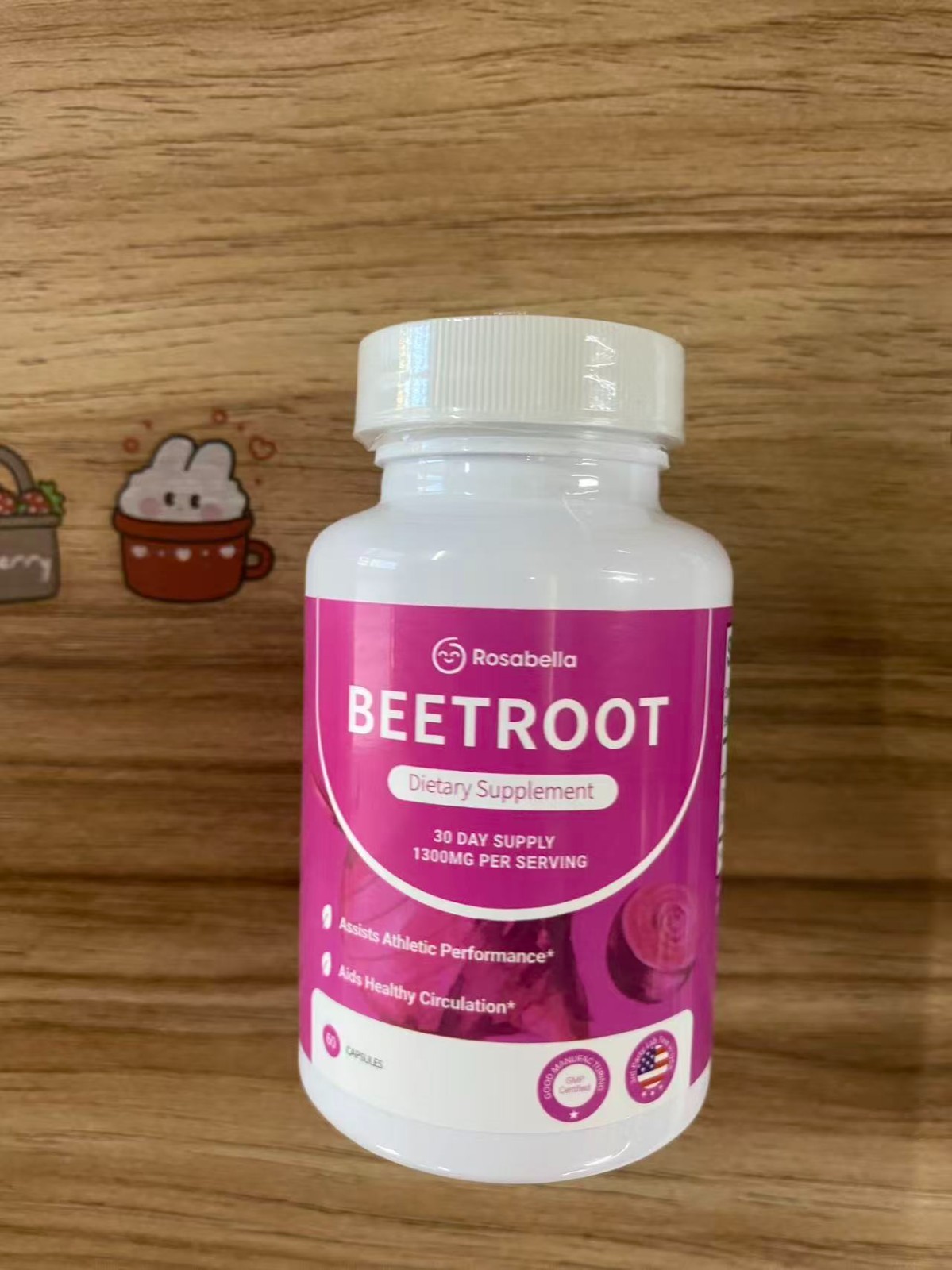 3PCS Rosabella Organic Beet Root Capsules Natural Energy Boost Blood Pressure*