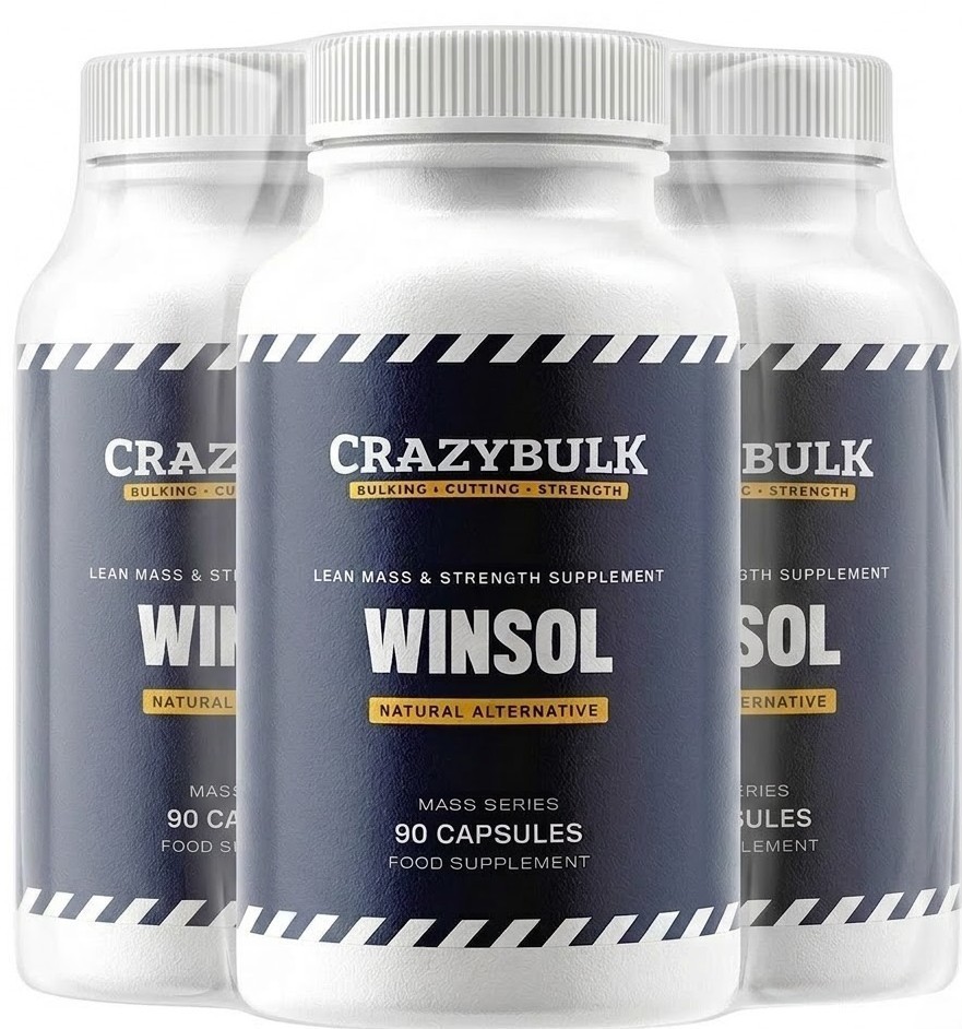 CrazyBulk WINSOL NaturalAlternative for Lean Mass and Strength Supplement Pack 3