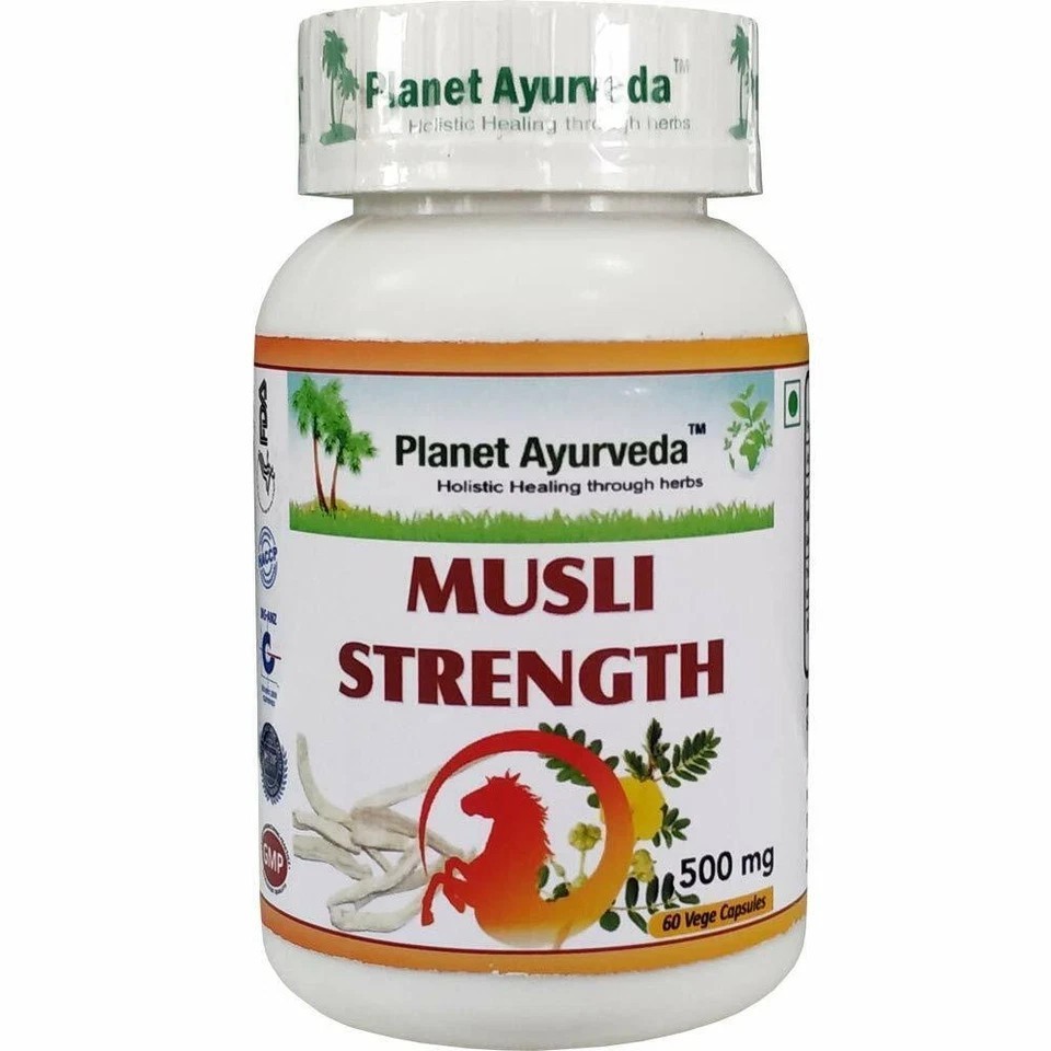 Planet Ayurveda Musli Strength Capsules – 60 Capsules